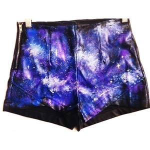 WOMEN LEATHER GALAXY SHORT