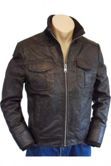 MAN BOMBER LEATHER JACKET