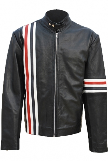 MEN FLAG LEATHER JACKET