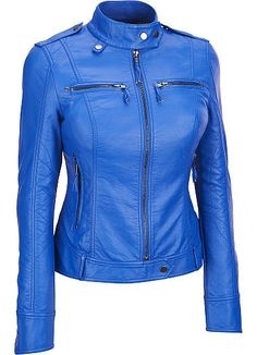 WOMEN LATHER BIKER JACKET