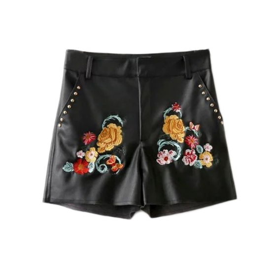 WOMEN LEATHER SHORT