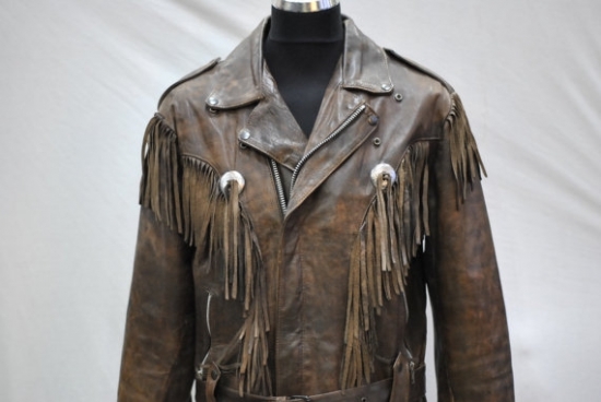MEN FRINGE LEATHER JACKET